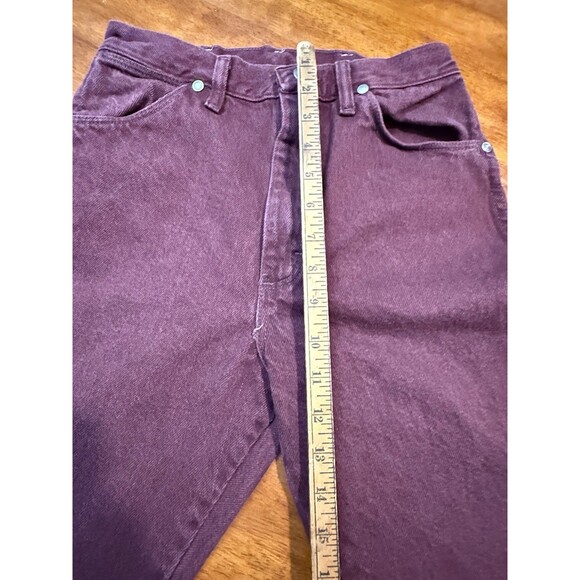 Vintage Wrangler Maroon Jeans 7x32 Riding  Women’s 80s Cowgirl VTG - Picture 4 of 10